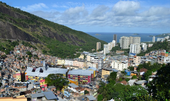 View over the Rocinha favela in Rio de Janeiro