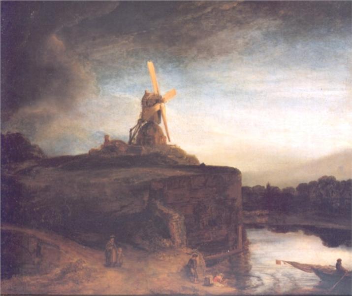 Rembrandt_the-mill_windmills_in_dutch_art-windmills at zaanse schans