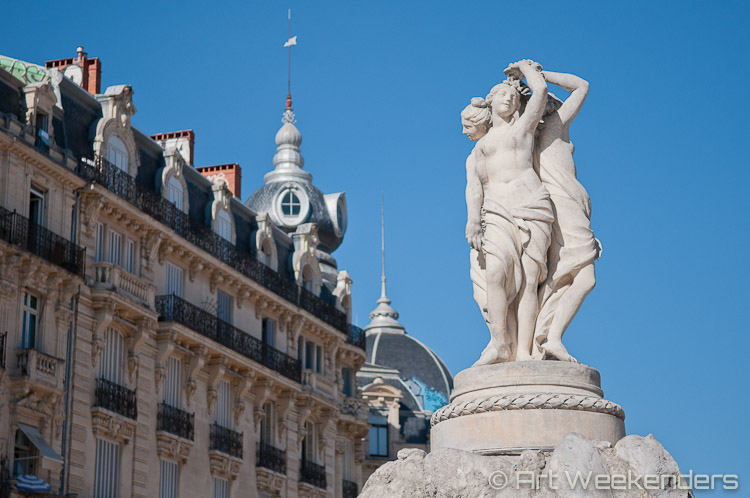 France_Montpellier_Place_de_la_Comedie_Three_Graces